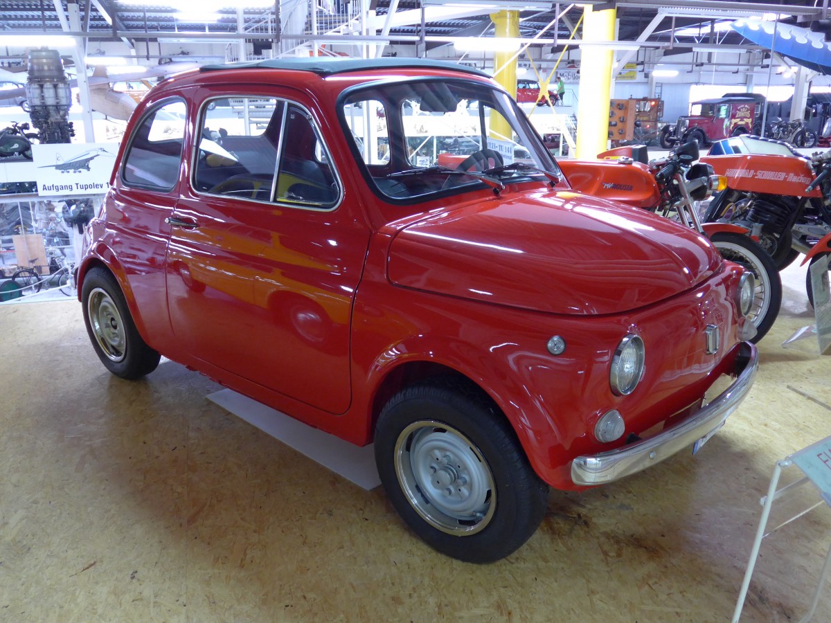 (150'072) - Fiat 500 am 25. April 2014 in Sinsheim, Museum