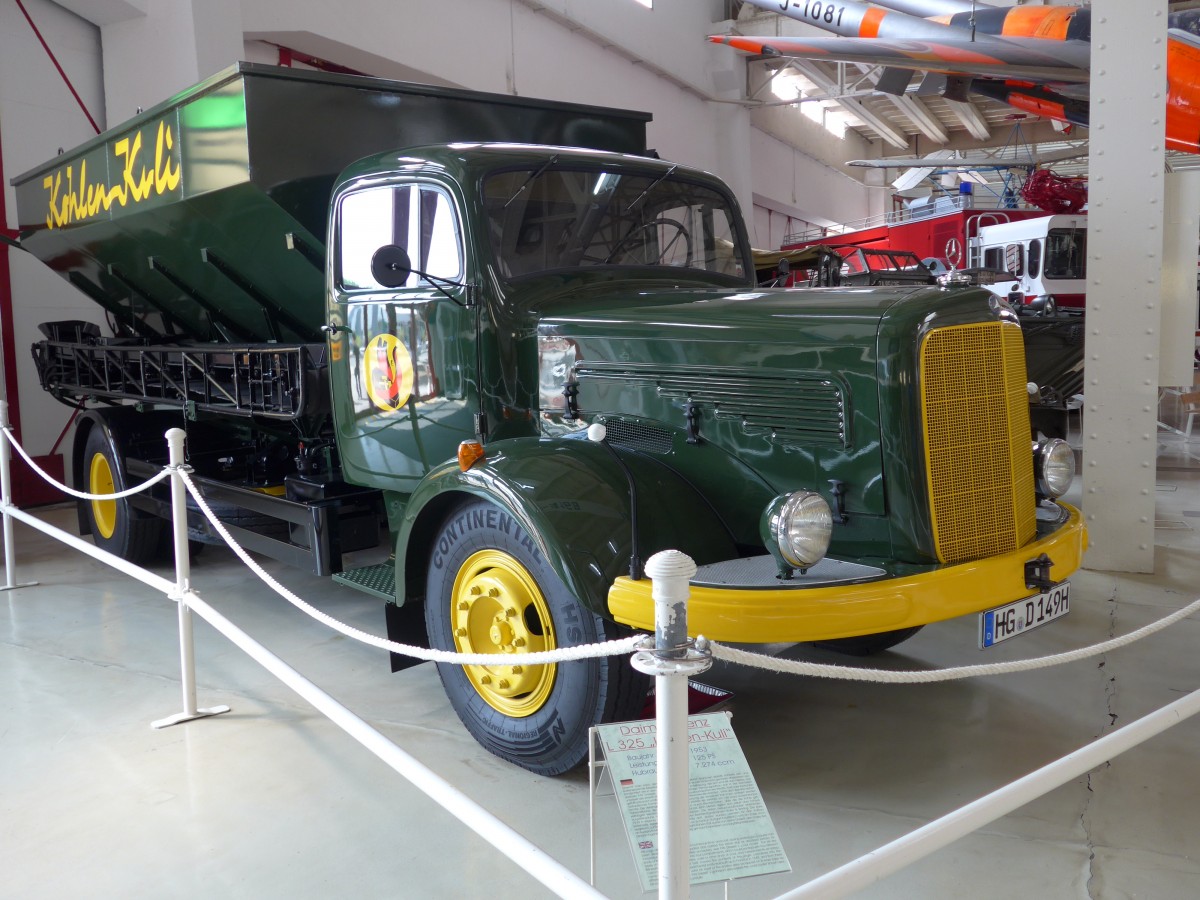 (150'357) - Kohlen-Kuli - HG-D 149H - Mercedes am 26. April 2014 in Speyer, Technik-Museum 