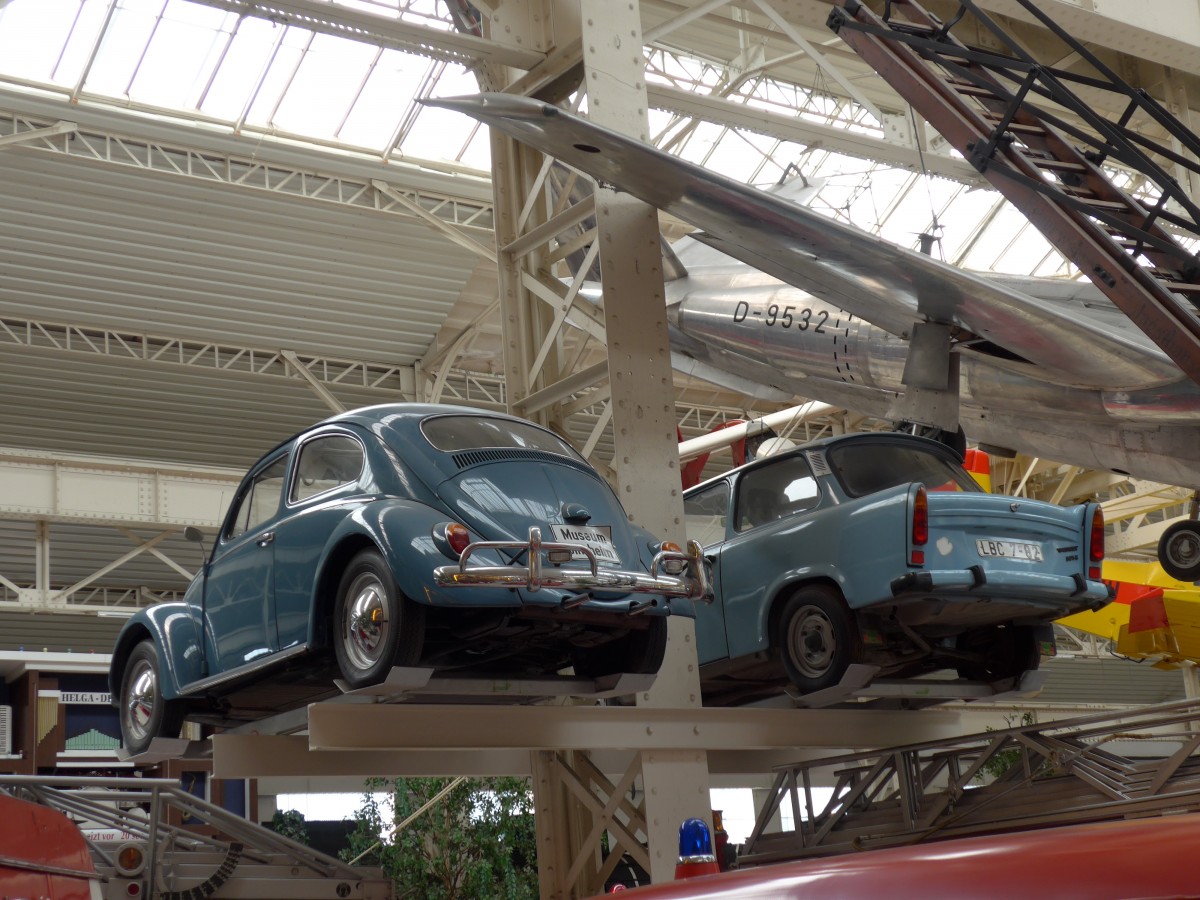 (150'366) - VW-K�fer + Trabant - LBC 7-82 - am 26. April 2014 in Speyer, Technik-Museum
