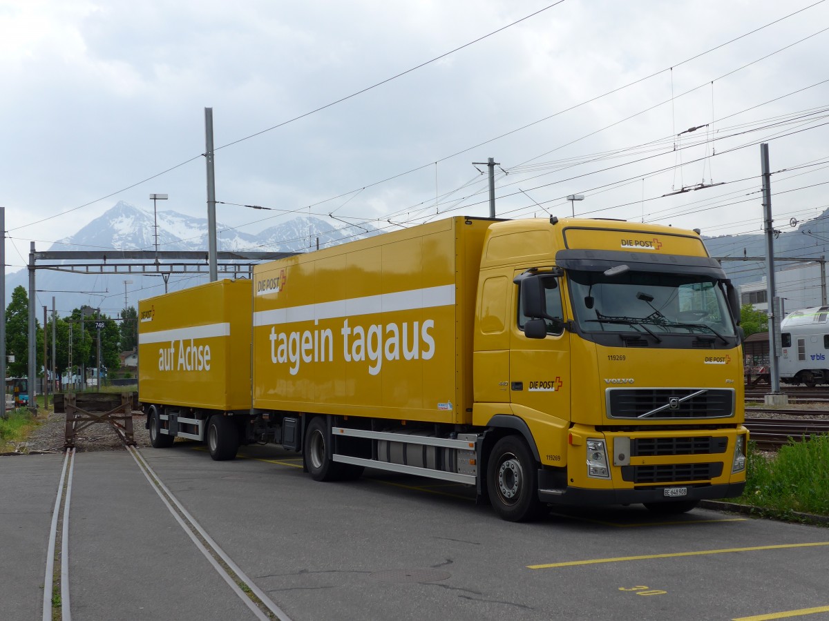 (150'749) - Die Post - Nr. 119'269/BE 648'908 - Volvo am 22. Mai 2014 in Thun, Rosenau