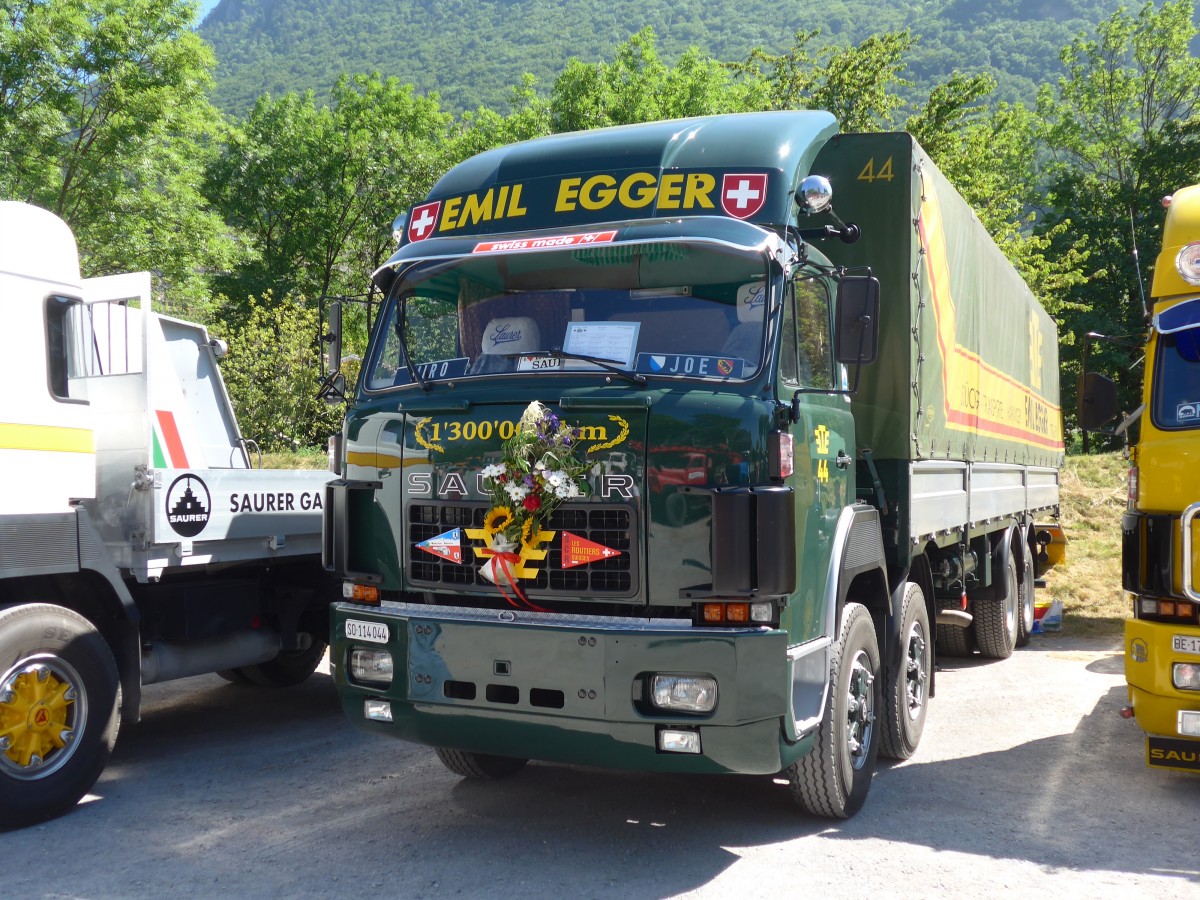 (151'677) - Egger, H�rkingen - Nr. 44/SO 114'044 - Saurer am 21. Juni 2014 in Aigle, Saurertreffen