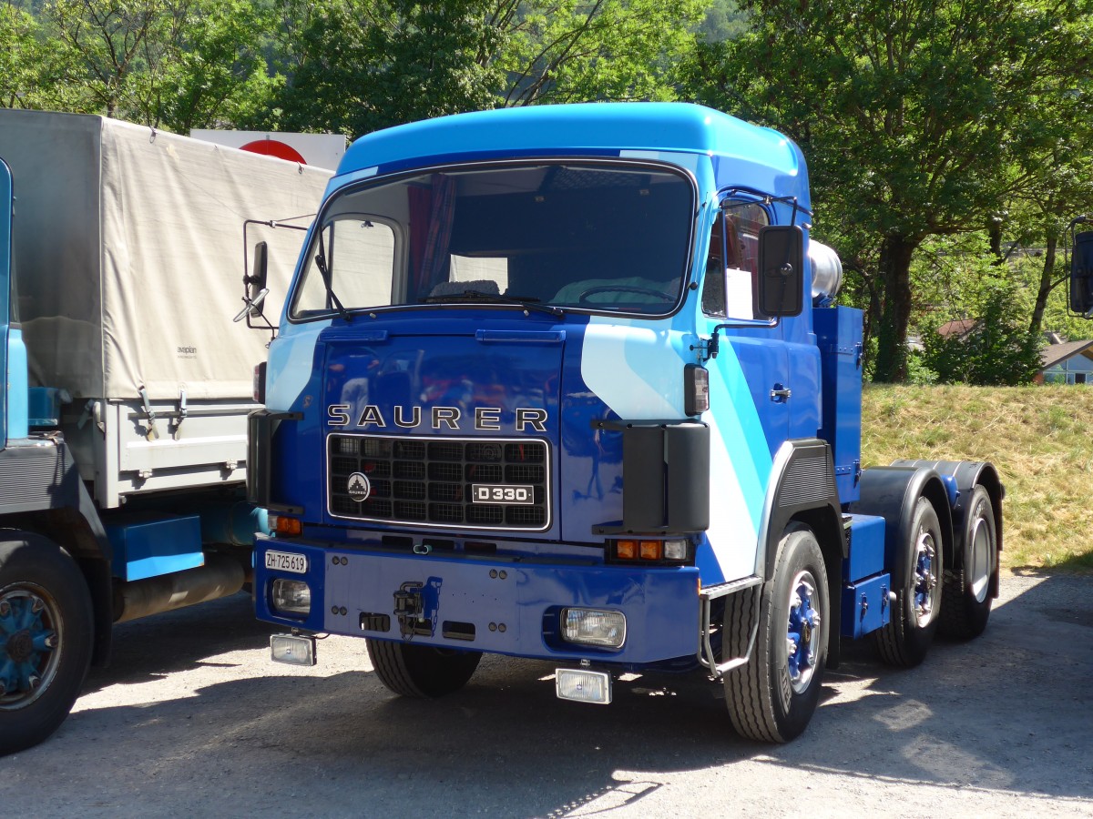 (151'681) - ZH 725'619 - Saurer am 21. Juni 2014 in Aigle, Saurertreffen