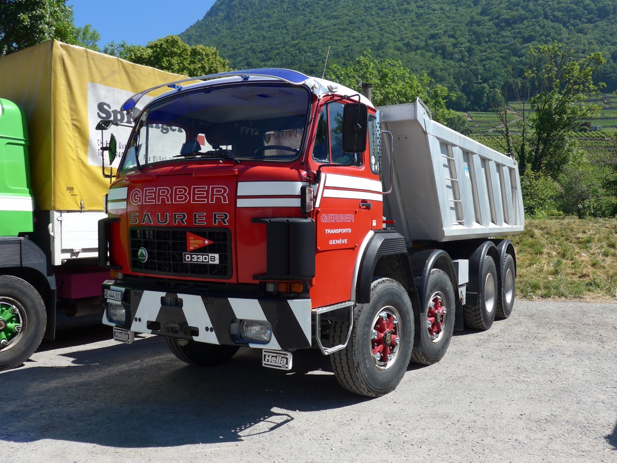 (151'691) - Gerber, Gen�ve - GE 444'311 - Saurer am 21. Juni 2014 in Aigle, Saurertreffen