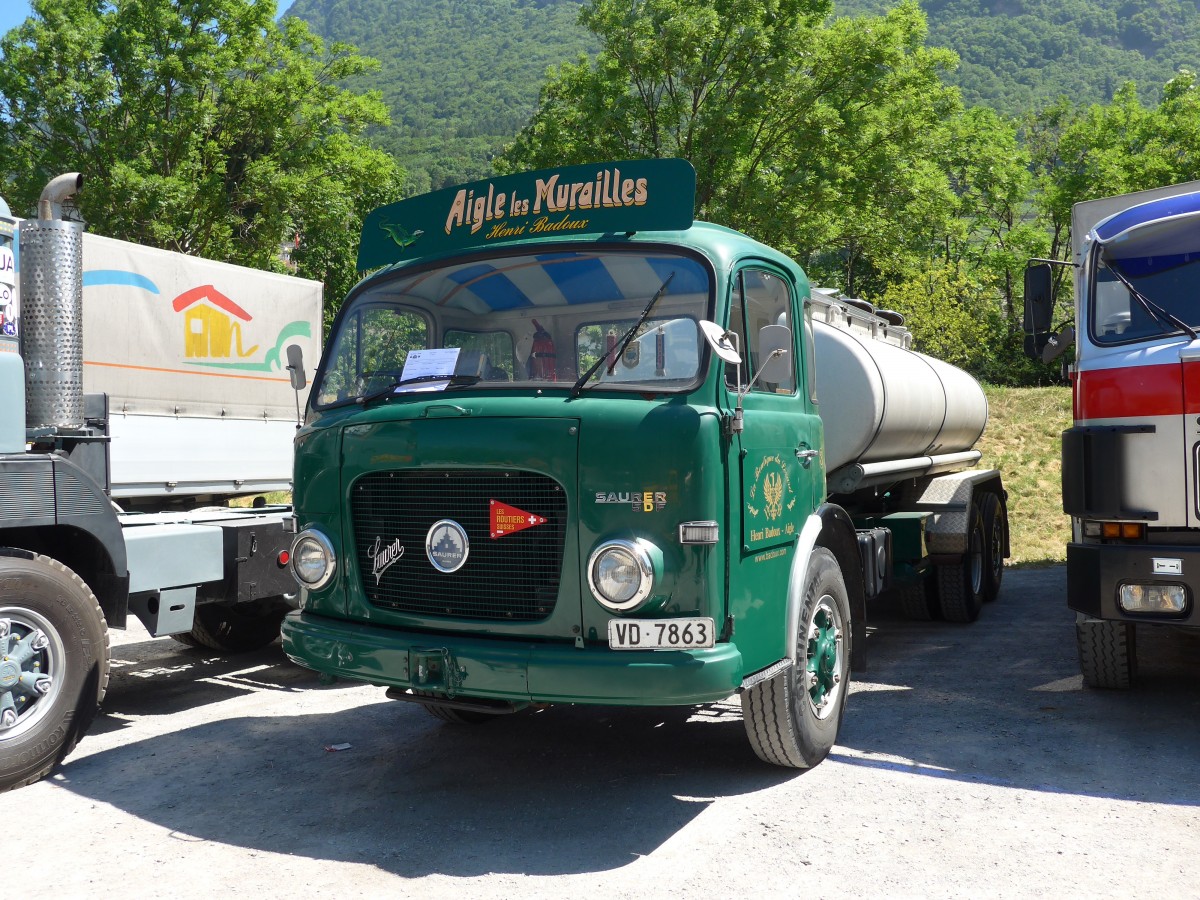 (151'706) - Badoux, Aigle - Nr. 3/VD 7863 - Saurer am 21. Juni 2014 in Aigle, Saurertreffen