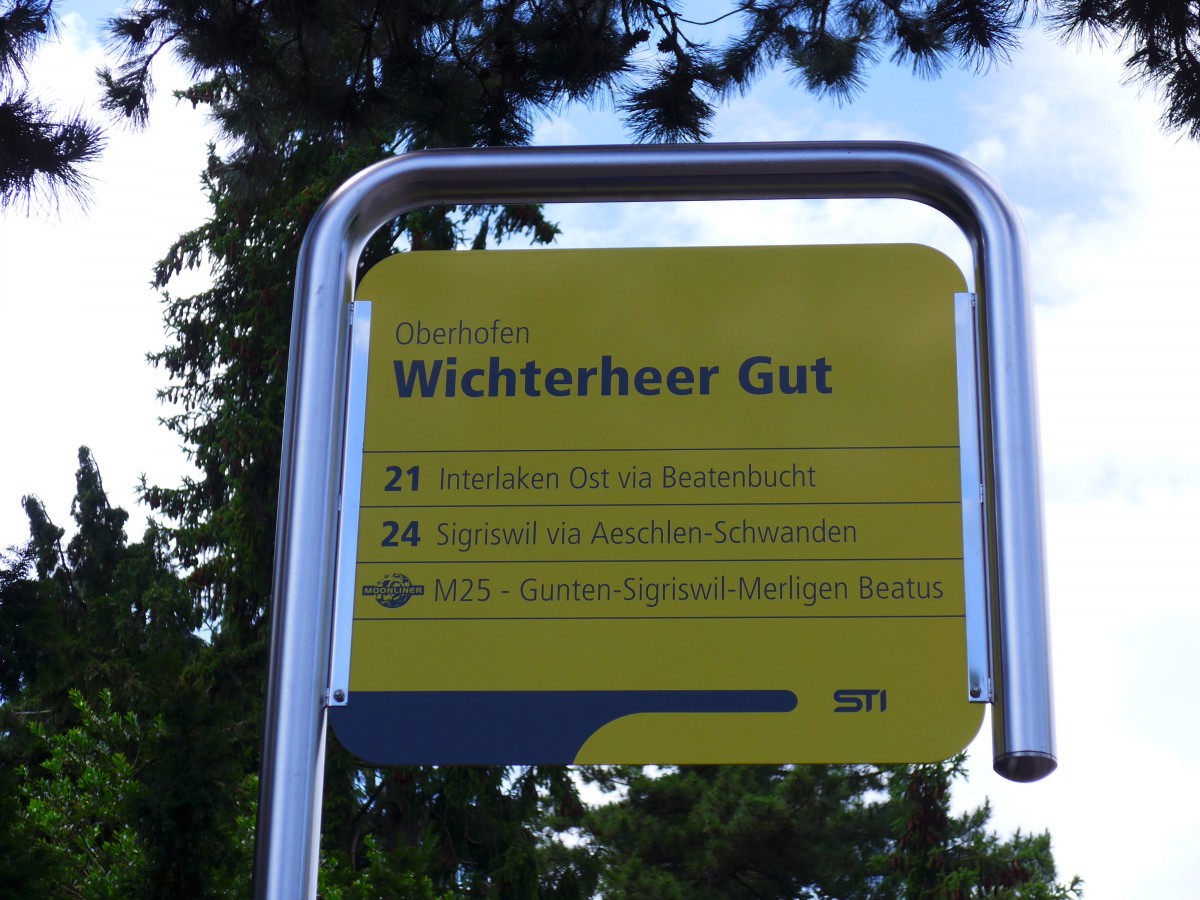 (151'777) - STI-Haltestelle - Oberhofen, Wichterheer Gut - am 22. Juni 2014