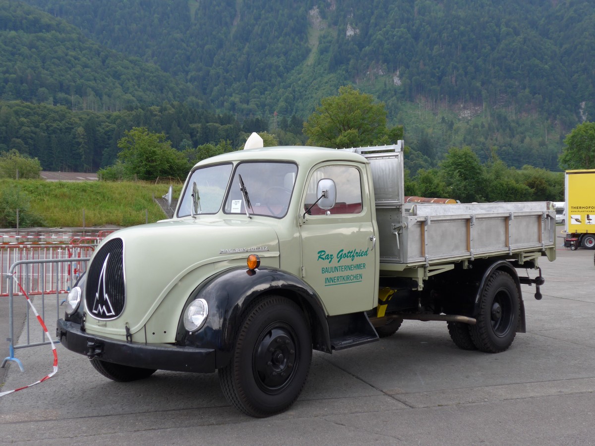 (151'879) - Raz, Innertkirchen - BE 365'609 - Magirus-Deutz am 28. Juni 2014 in Interlaken, Flugplatz