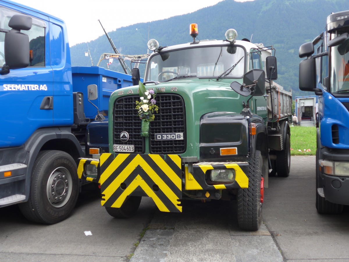 (151'882) - Seematter, Unterseen - BE 504'603 - Saurer am 28. Juni 2014 in Interlaken, Flugplatz
