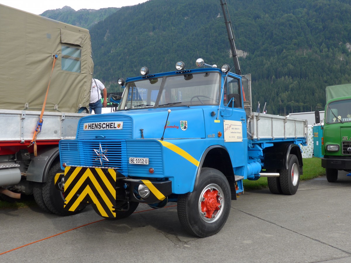 (151'920) - Jost, Beatenberg - BE 1012 U - Henschel am 28. Juni 2014 in Interlaken, Flugplatz