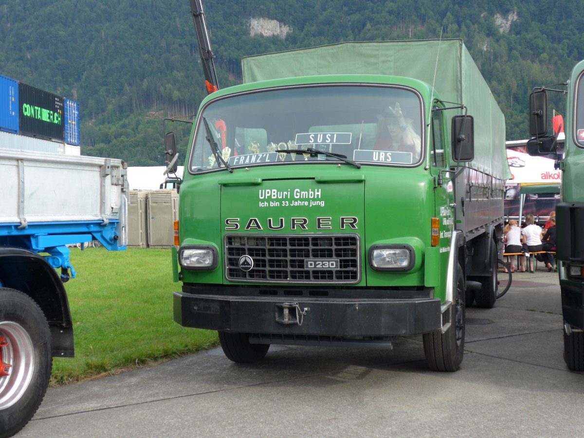 (151'921) - UPBuri GmbH - Saurer am 28. Juni 2014 in Interlaken, Flugplatz