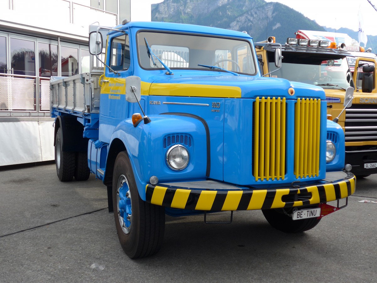 (151'925) - Wittwer, Wattenwil - Scania am 28. Juni 2014 in Interlaken, Flugplatz