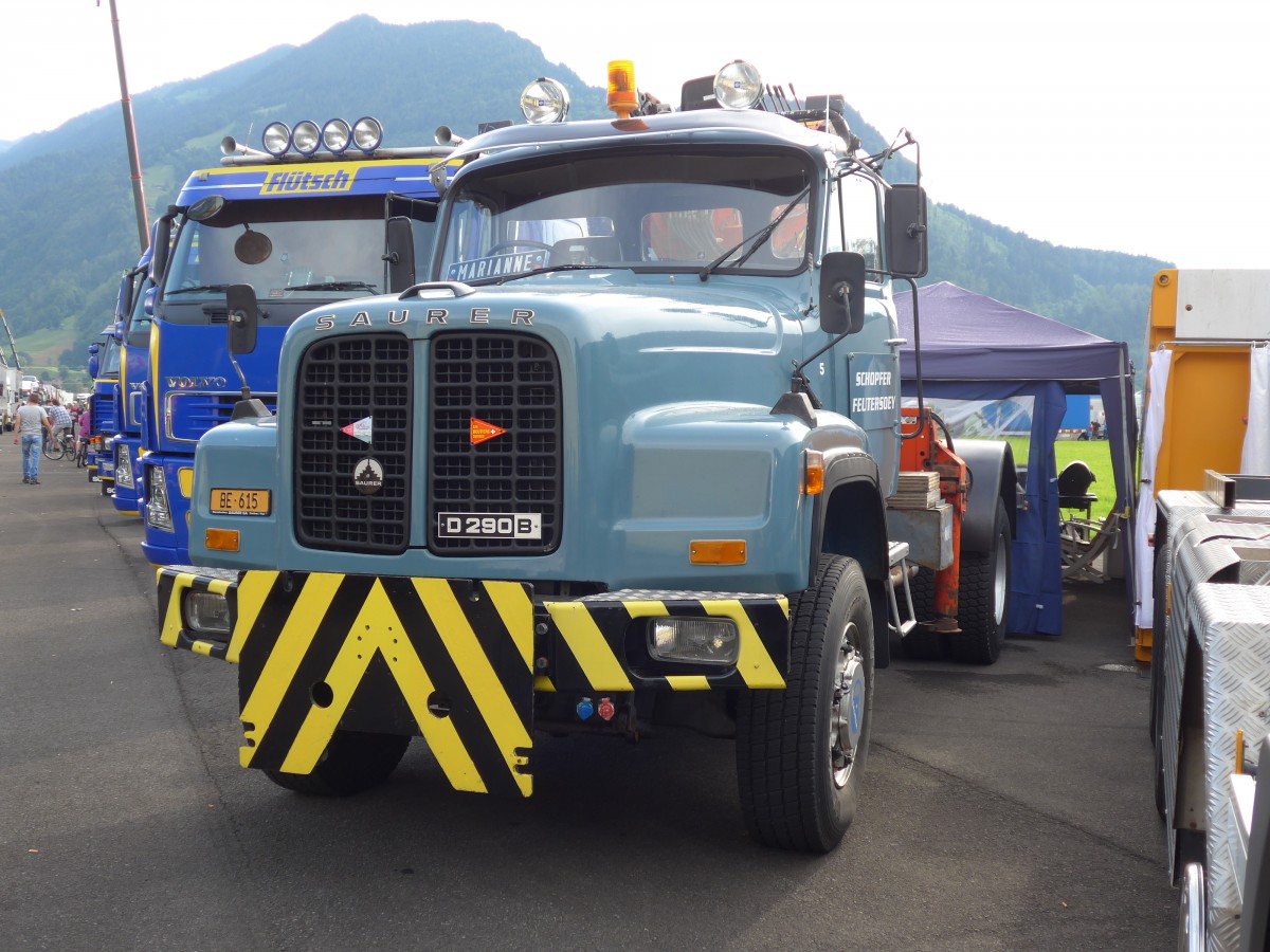 (151'927) - Schopfer, Feutersoey - Nr. 5/BE 615 - Saurer am 28. Juni 2014 in Interlaken, Flugplatz