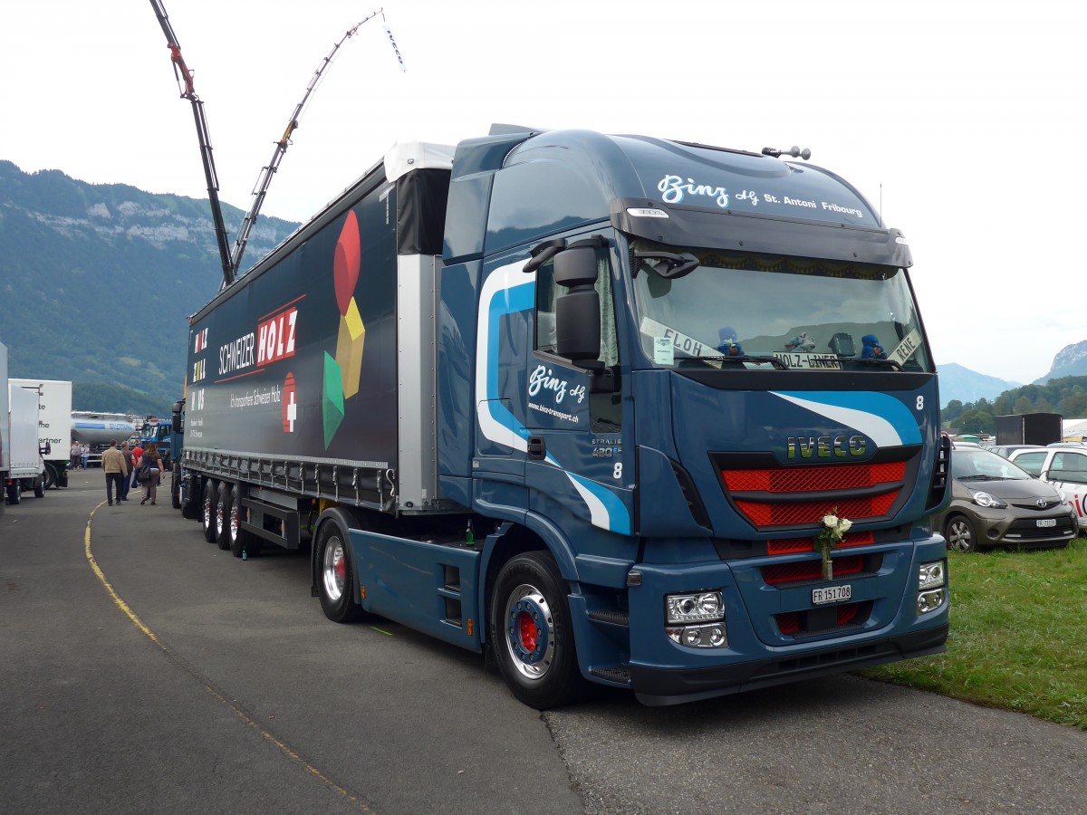 (151'944) - Binz, St. Antoni - Nr. 8/FR 151'708 - Iveco am 28. Juni 2014 in Interlaken, Flugplatz