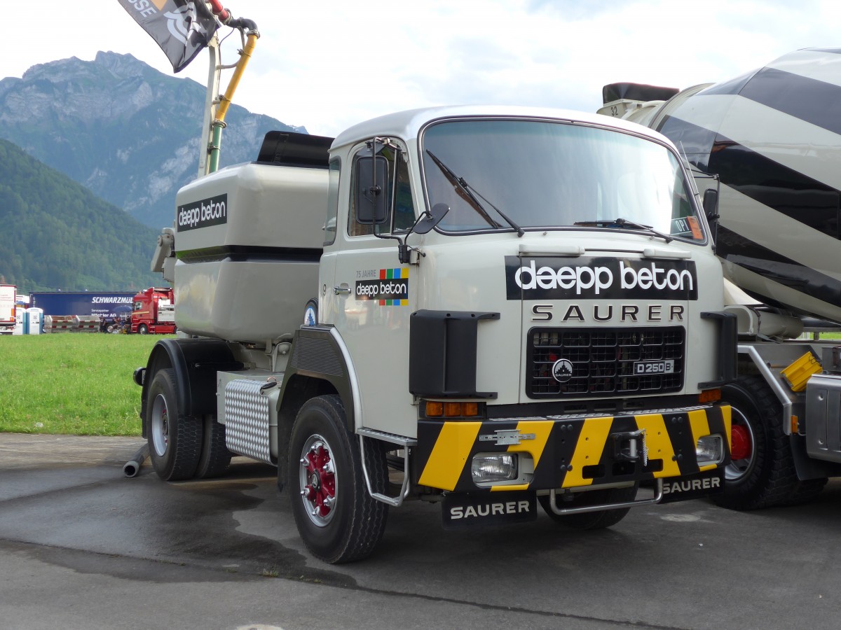 (151'961) - Daepp, Oppligen - Nr. 9 - Saurer am 28. Juni 2014 in Interlaken, Flugplatz