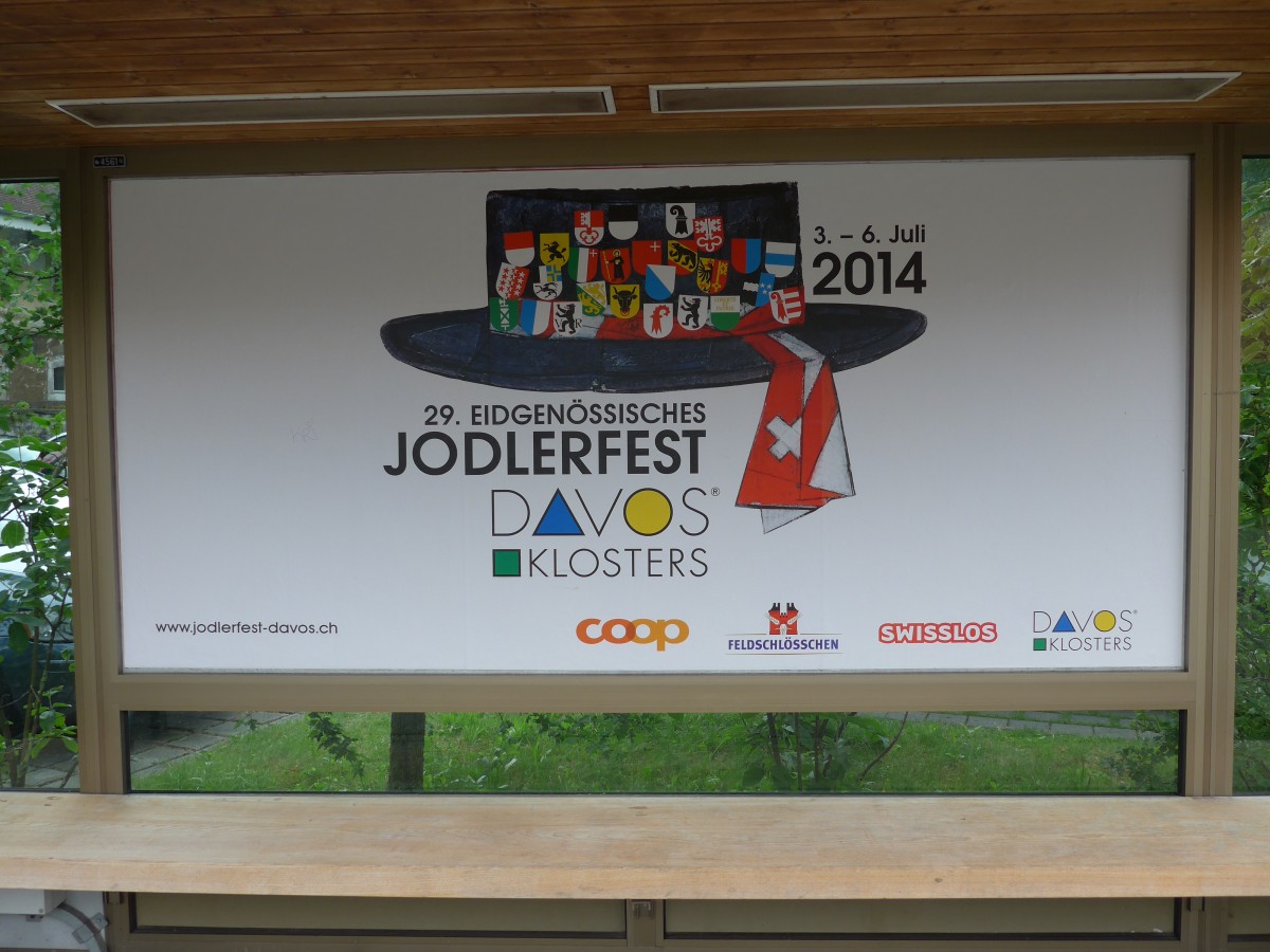 (152'046) - Plakat f�r das 29. Eidgen�ssische Jodlerfest in Davos am 5. Juli 2014 in Thun
