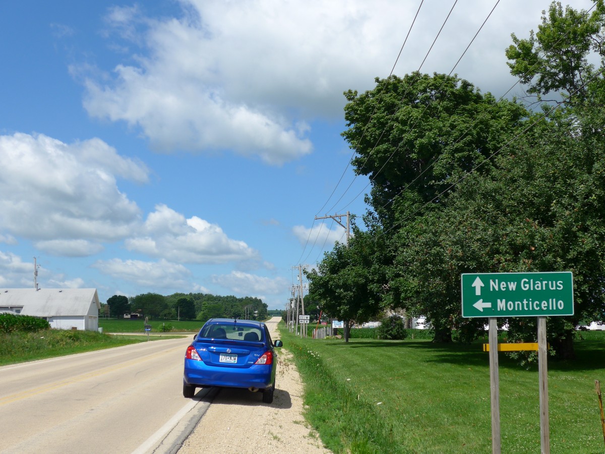 (152'134) - Ank�ndigung von New Glarus in Wisconsin am 8. Juli 2014
