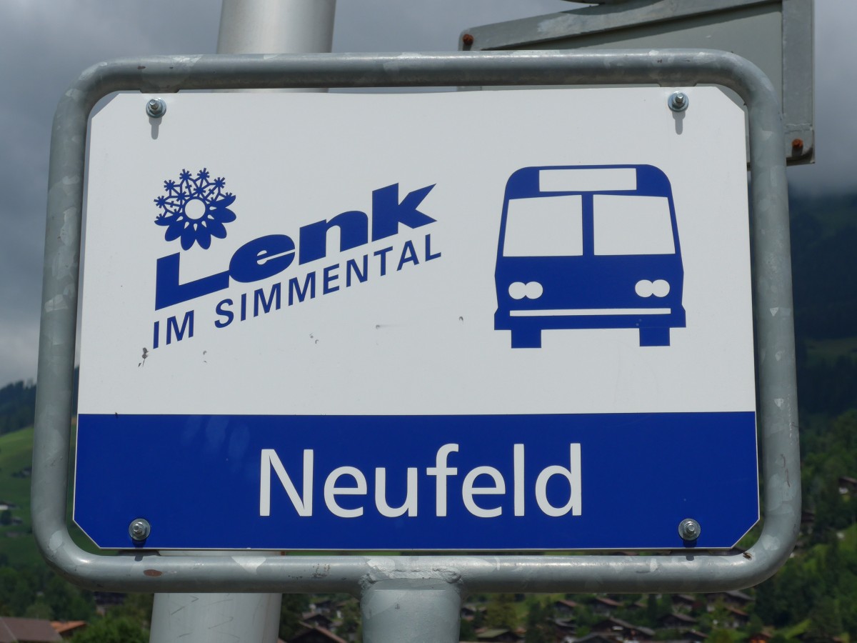 (153'485) - AFA-Haltestelle (LenkBus) - Lenk, Neufeld - am 27. Juli 2014