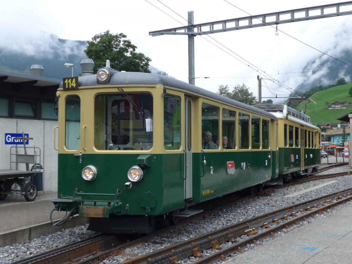 (153'565) - WAB-Personenwagen - Nr. 226 - am 3. August 2014 im Bahnhof Grindelwald Grund