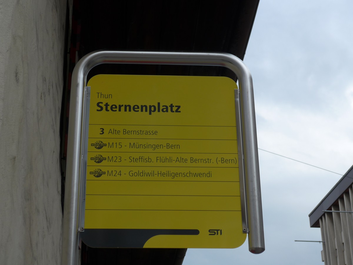 (153'696) - STI-Haltestelle - Thun, Sternenplatz - am 7. August 2014