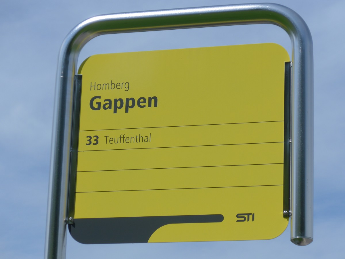 (153'718) - STI-Haltestelle - Homberg, Gappen - am 10. August 2014