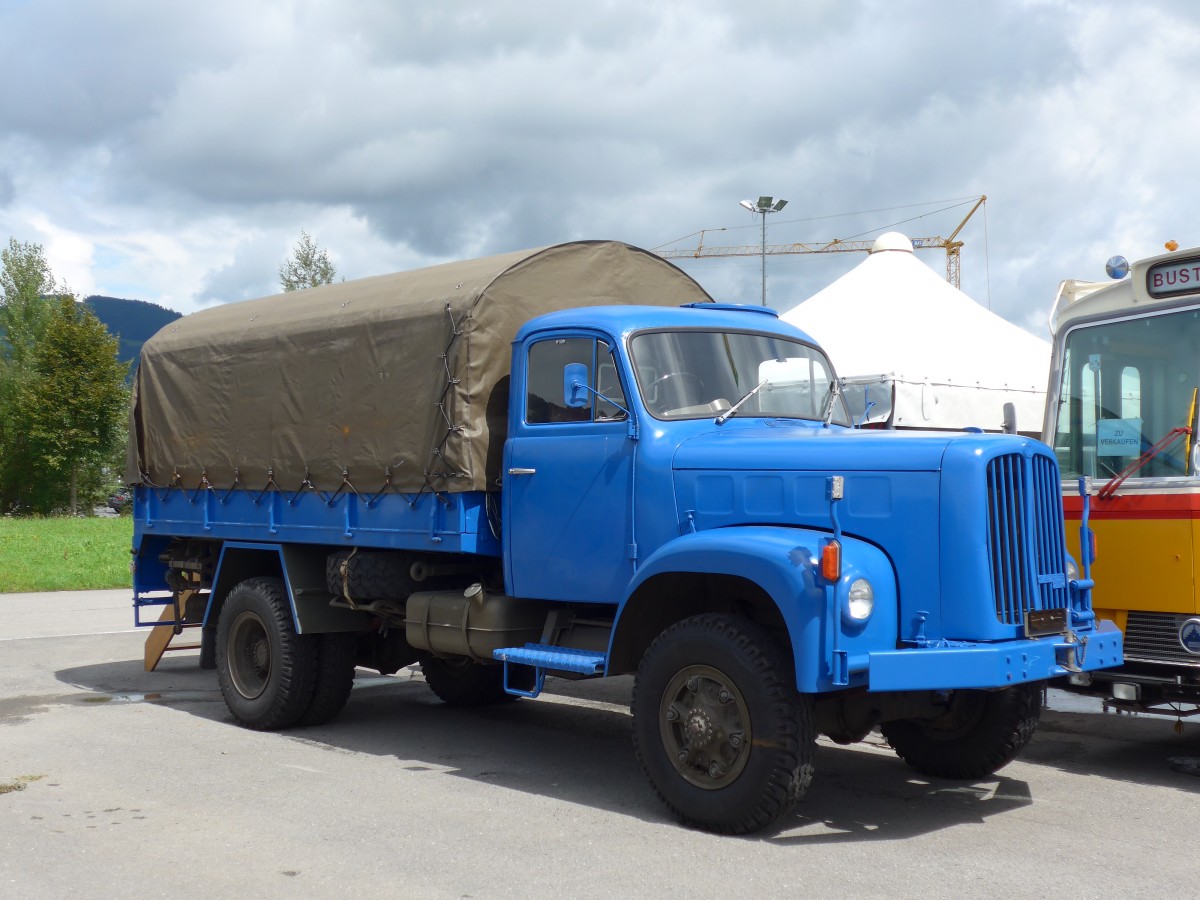 (153'854) - Saurer am 16. August 2014 in Altst�tten, Allmendplatz