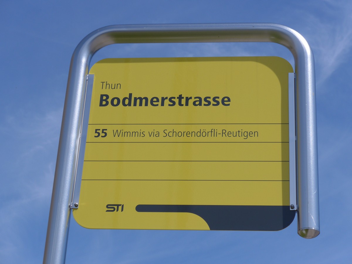 (153'949) - STI-Haltestelle - Thun, Bodmerstrasse - am 17. August 2014