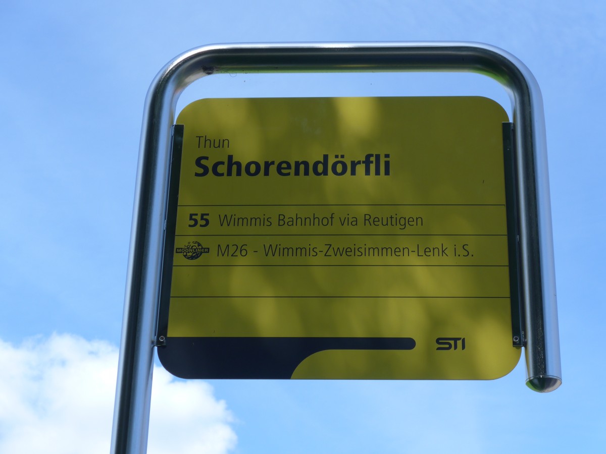 (153'952) - STI-Haltestelle - Thun, Schorend�rfli - am 17. August 2014