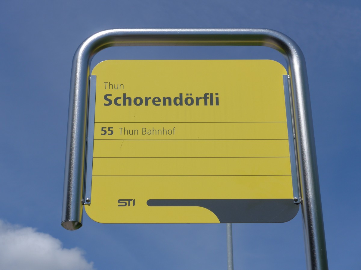 (153'953) - STI-Haltestelle - Thun, Schorend�rfli - am 17. August 2014
