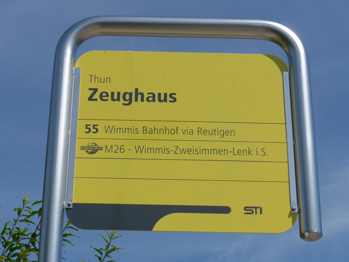 (153'954) - STI-Haltestelle - Thun, Zeughaus - am 17. August 2014