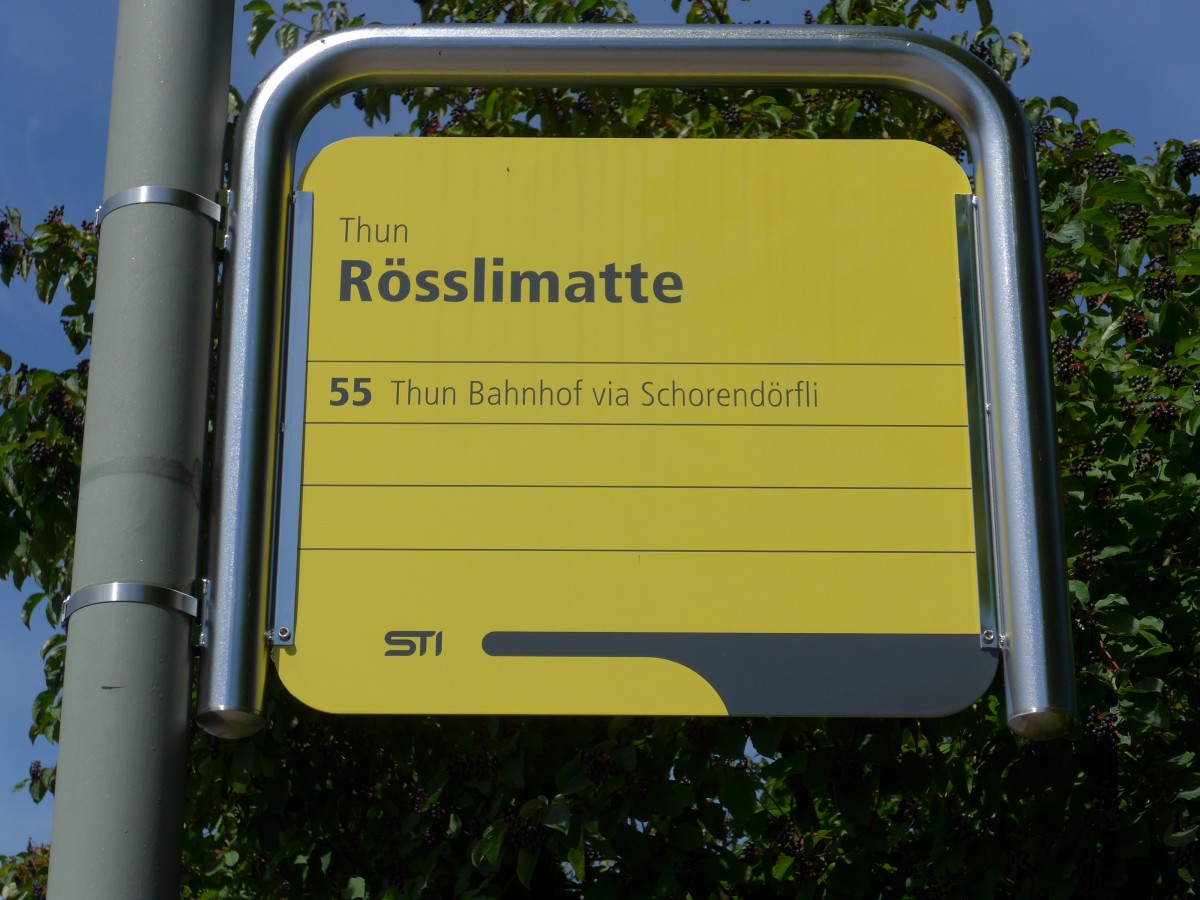 (153'957) - STI-Haltestelle - Thun, R�sslimatte - am 17. August 2014