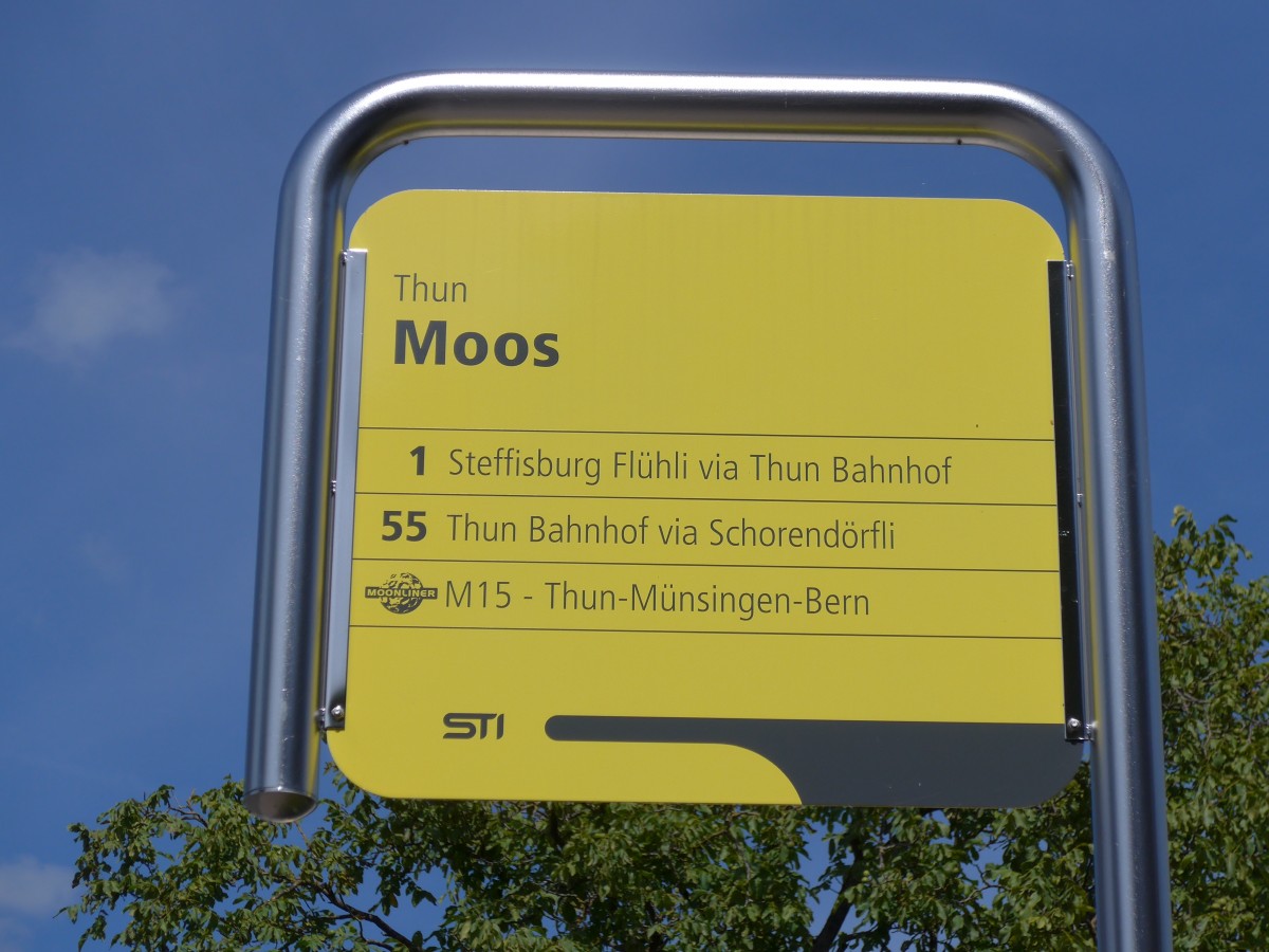 (153'959) - STI-Haltestelle - Thun, Moos - am 17. August 2014
