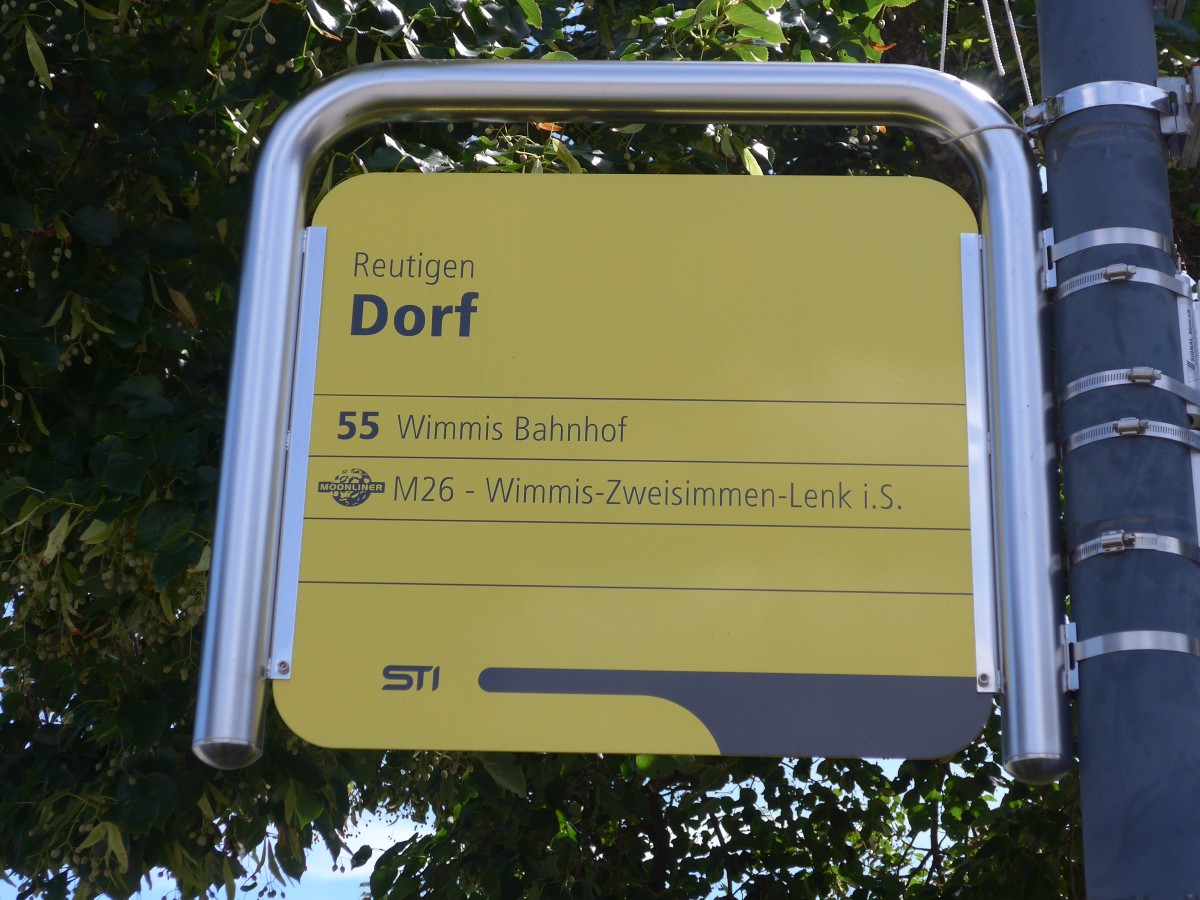 (153'971) - STI-Haltestelle - Reutigen, Dorf - am 17. August 2014