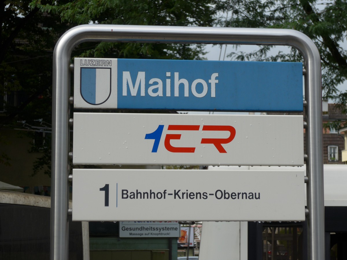 (154'031) - VBL-Haltestelle - Luzern, Maihof - am 19. August 2014