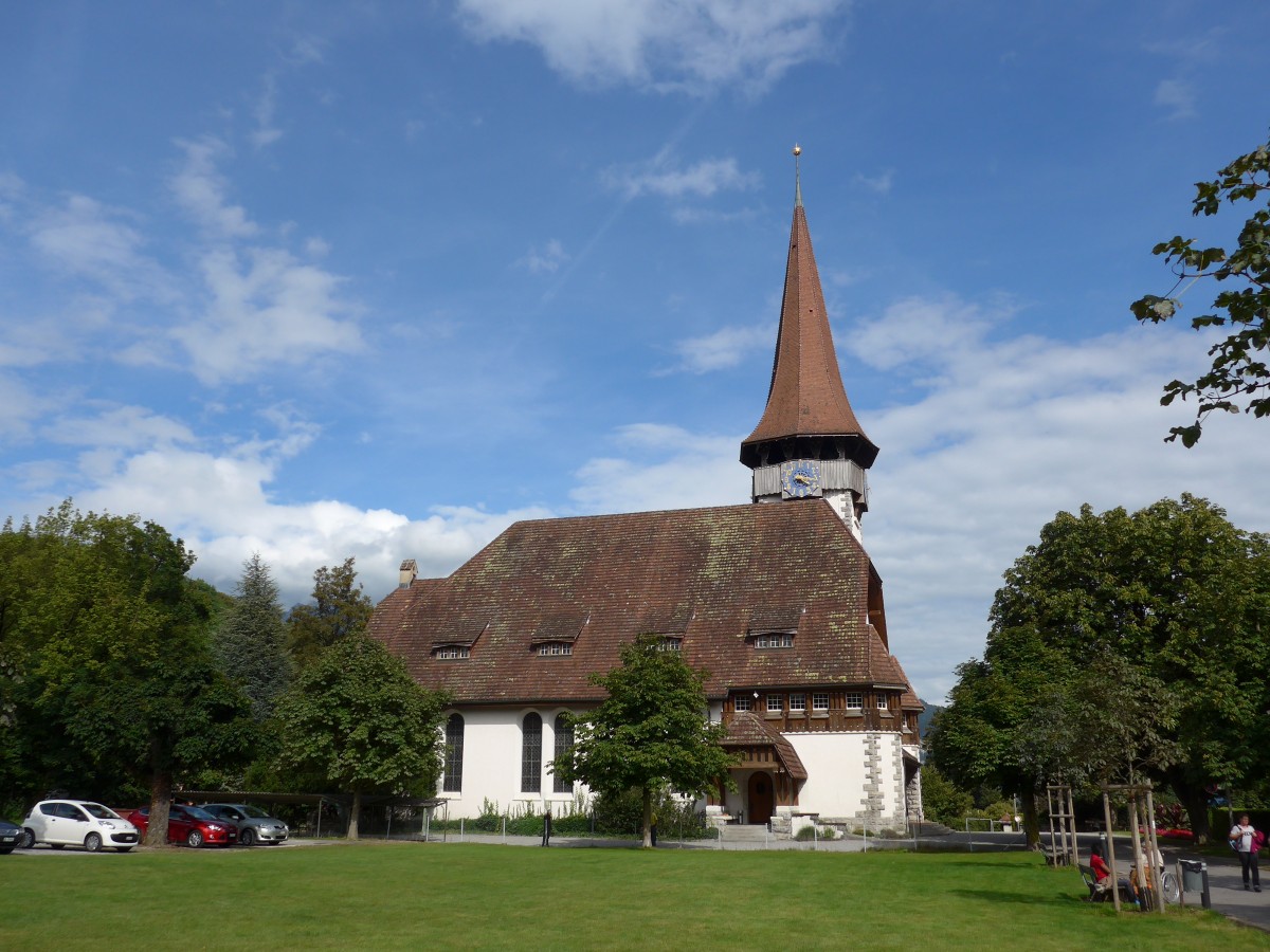 (154'420) - Die Kirche Spiez am 24. August 2014