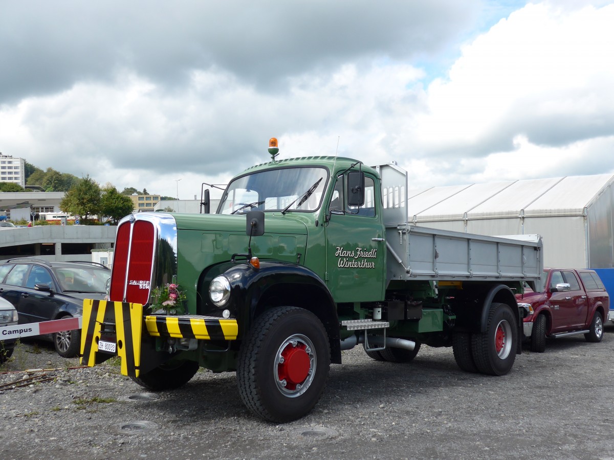 (154'546) - Friedli, Winterthur - ZH 80'033 - Saurer am 30. August 2014 in Oberkirch, CAMPUS Sursee