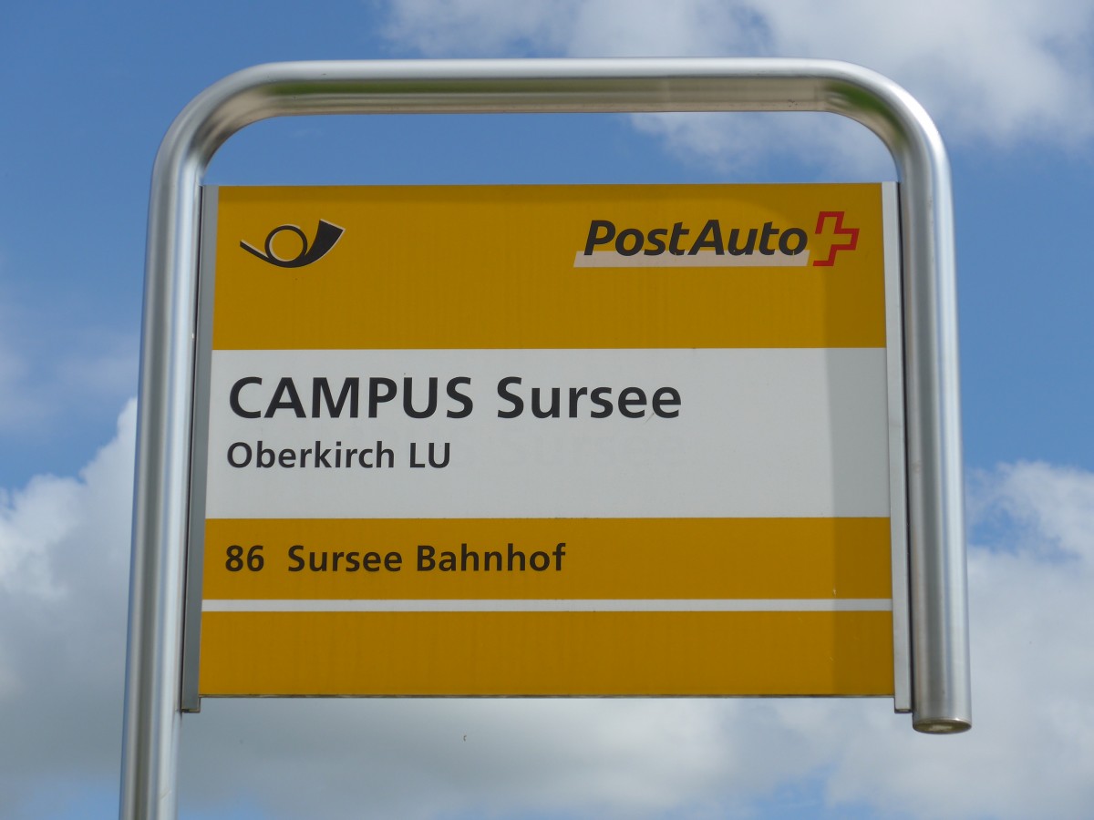 (154'549) - PostAuto-Haltestelle - Oberkirch/LU, CAMPUS Sursee - am 30. August 2014