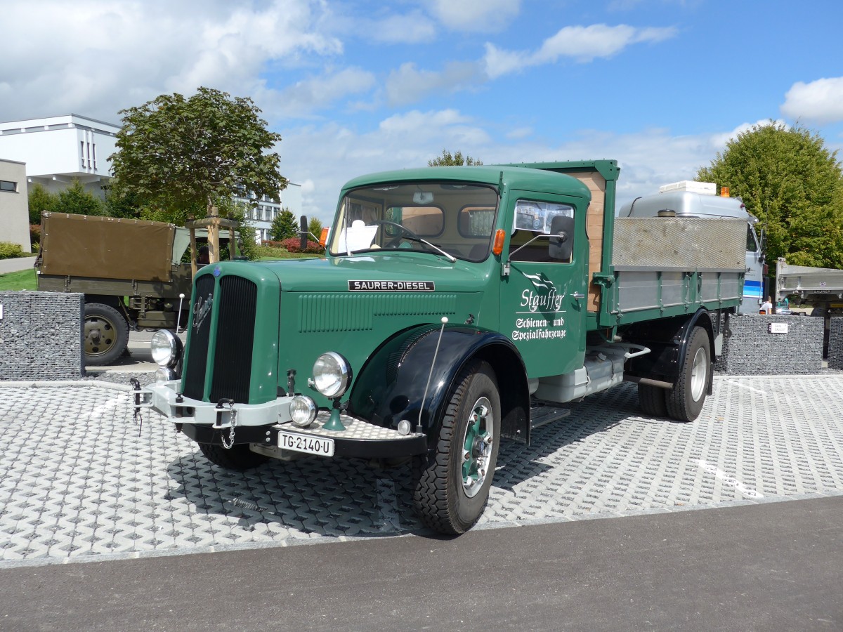 (154'550) - Stauffer - TG 2140 U - Saurer am 30. August 2014 in Oberkirch, CAMPUS Sursee