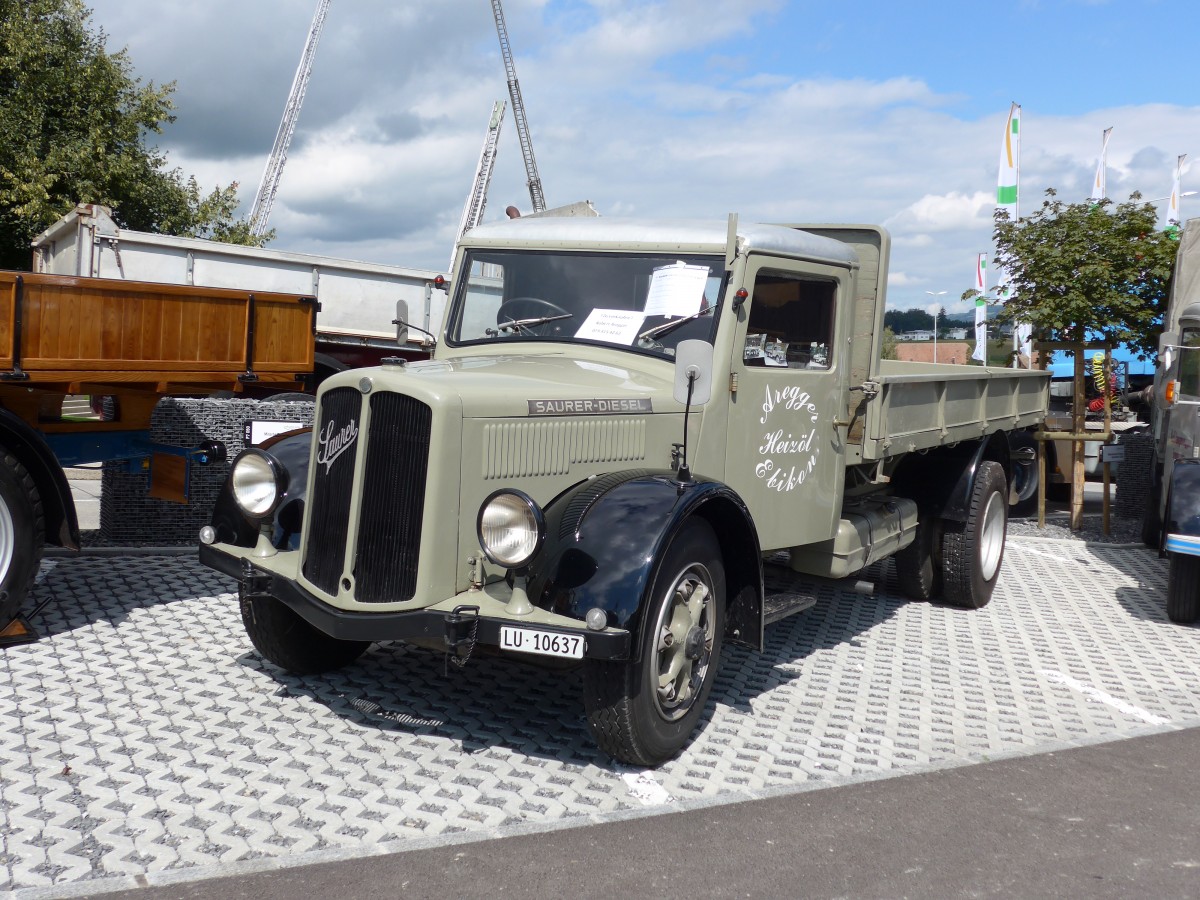 (154'551) - Aregger, Ebikon - LU 10'637 - Saurer am 30. August 2014 in Oberkirch, CAMPUS Sursee