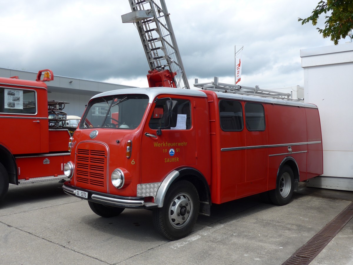 (154'567) - Biegger, Uster - Nr. 6/GL 1270 - Saurer-OM am 30. August 2014 in Oberkirch, CAMPUS Sursee