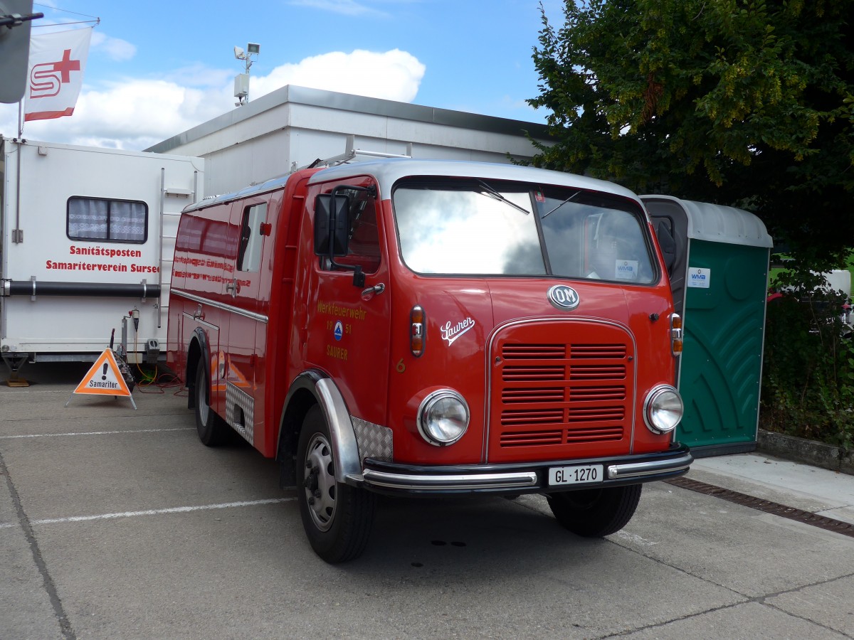 (154'568) - Biegger, Uster - Nr. 6/GL 1270 - Saurer-OM am 30. August 2014 in Oberkirch, CAMPUS Sursee