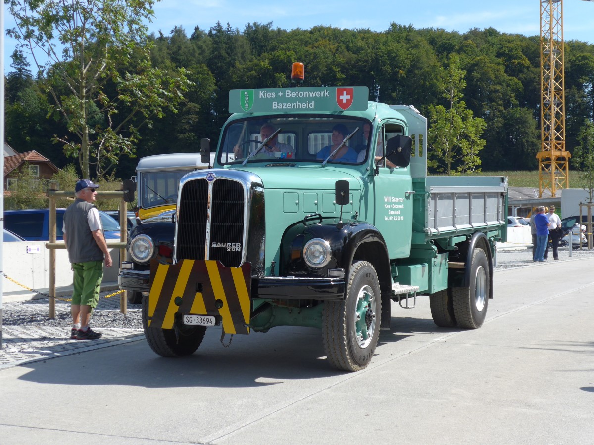 (154'593) - Scherrer, Bazenheid - SG 33'694 - Saurer am 30. August 2012 in Oberkirch, CAMPUS Sursee
