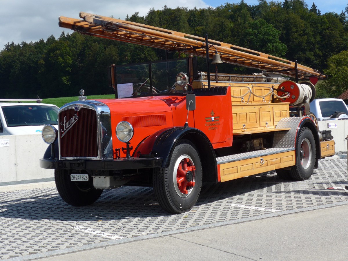 (154'595) - Flughafen, Z�rich - ZH 247'826 - Saurer am 30. August 2014 in Oberkirch, CAMPUS Sursee