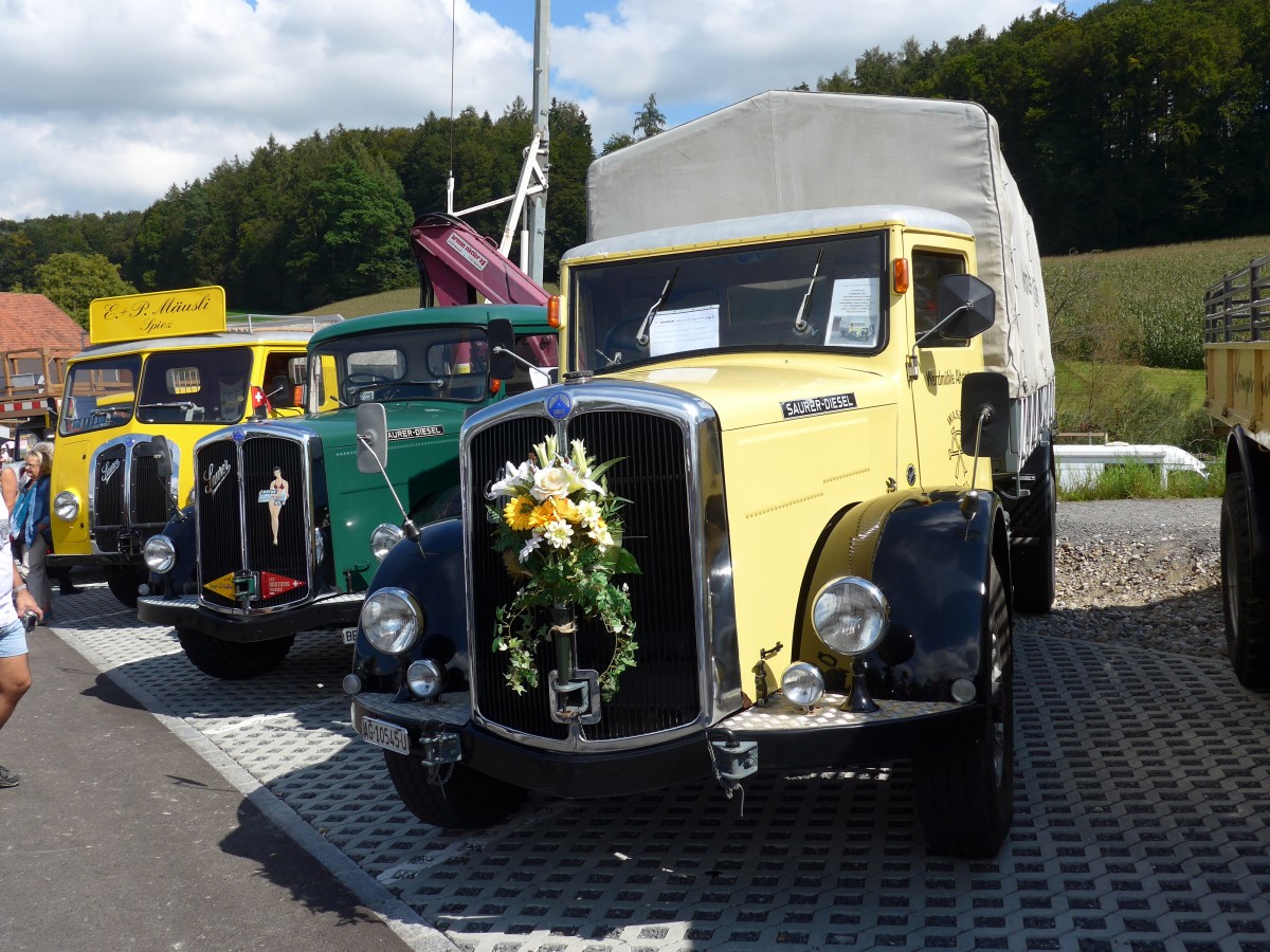 (154'603) - Werdm�hle, Altst�tten - SG 10'545 U - Saurer am 30. August 2014 in Oberkirch, CAMPUS Sursee