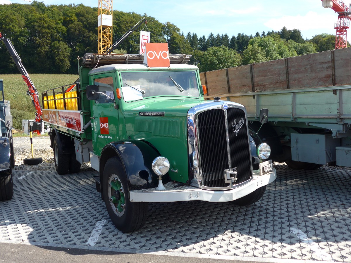 (154'605) - OVA, Affoltern - ZH 647 U - Saurer am 30. August 2014 in Oberkirch, CAMPUS Sursee