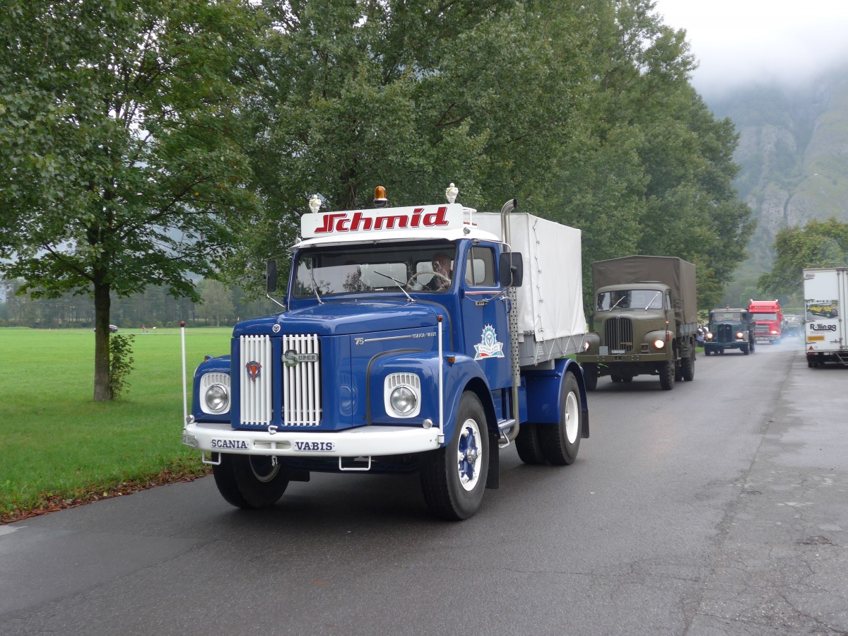 (155'013) - Schmid, B�ch - SZ 31'442 - Scania am 13. September 2014 in Chur, Waffenplatz
