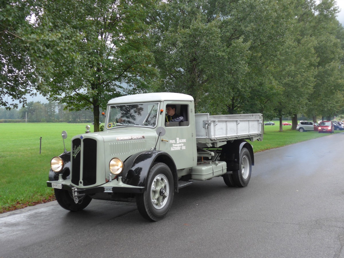 (155'019) - Baldini, Altdorf - UR 9853 U - Saurer am 13. September 2014 in Chur, Waffenplatz