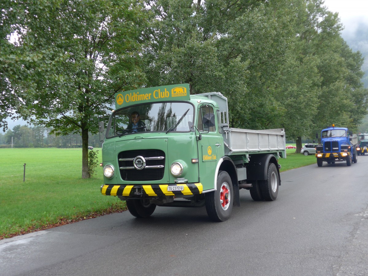 (155'056) - Oldtimer Club Saurer, Arbon - TG 2372 U - Berna am 13. September 2014 in Chur, Waffenplatz