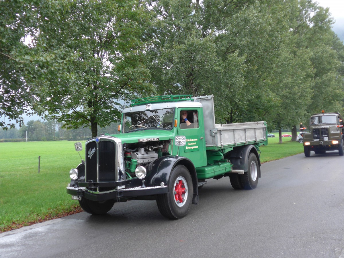 (155'066) - H�rlimann, Bremgarten - AG 93'166 - Saurer am 13. September 2014 in Chur, Waffenplatz