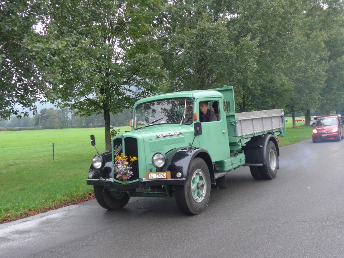 (155'081) - Saurer - SG 67'624 - am 13. September 2014 in Chur, Waffenplatz