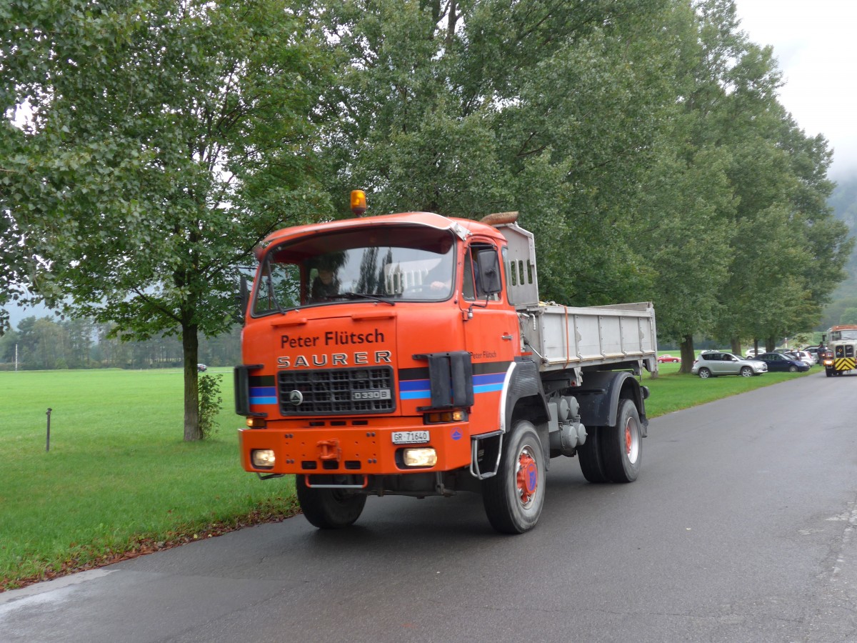 (155'092) - Fl�tsch, Malans - GR 71'640 - Saurer am 13. September 2014 in Chur, Waffenplatz