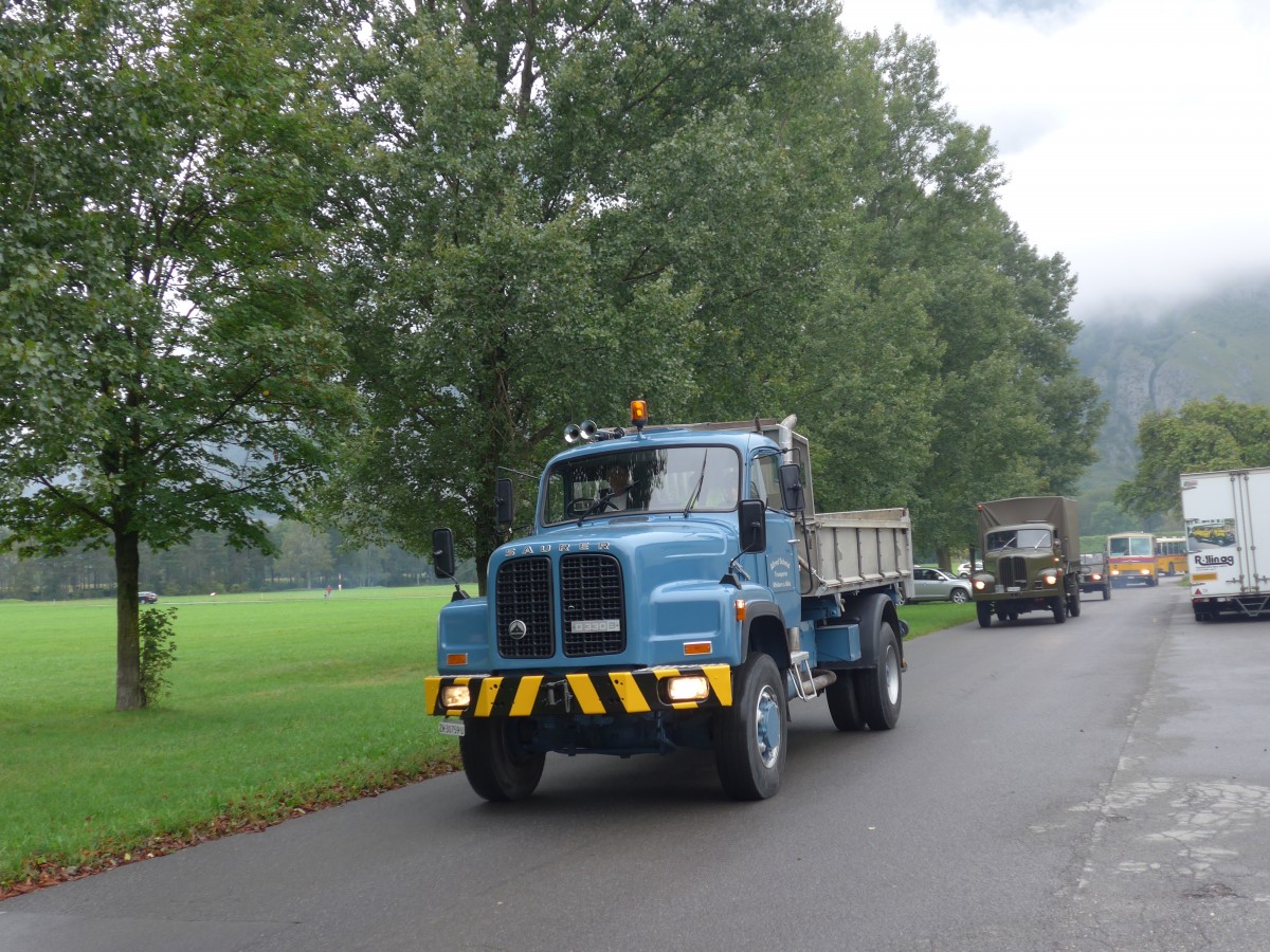(155'098) - Schmid, Affoltern - ZH 30'759 U - Saurer am 13. September 2014 in Chur, Waffenplatz